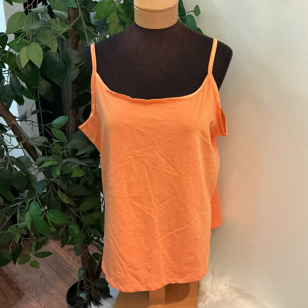 Women's Avenue Orange Tank Top Plus Size 22/24 NWT